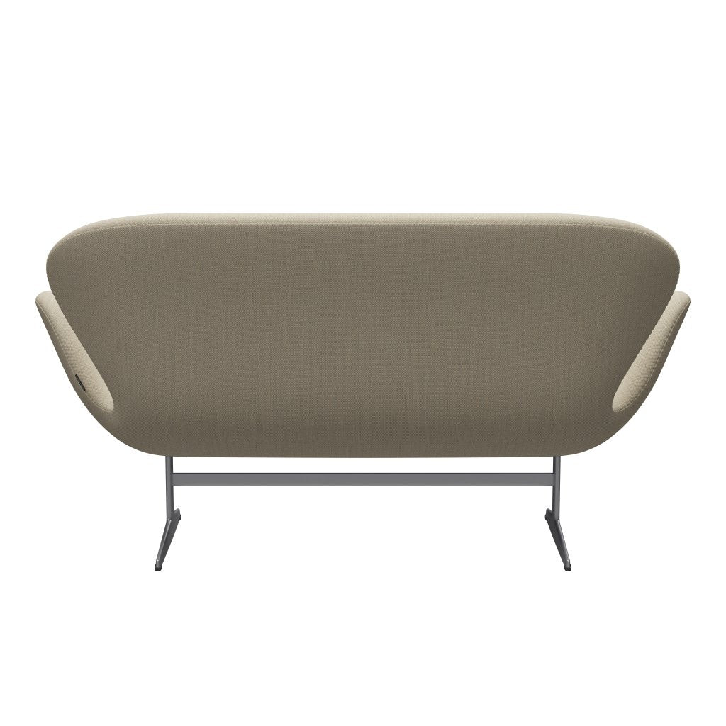 Fritz Hansen Swan Sofa 2 Seater, Silver Grey/Fiord Natural Sand