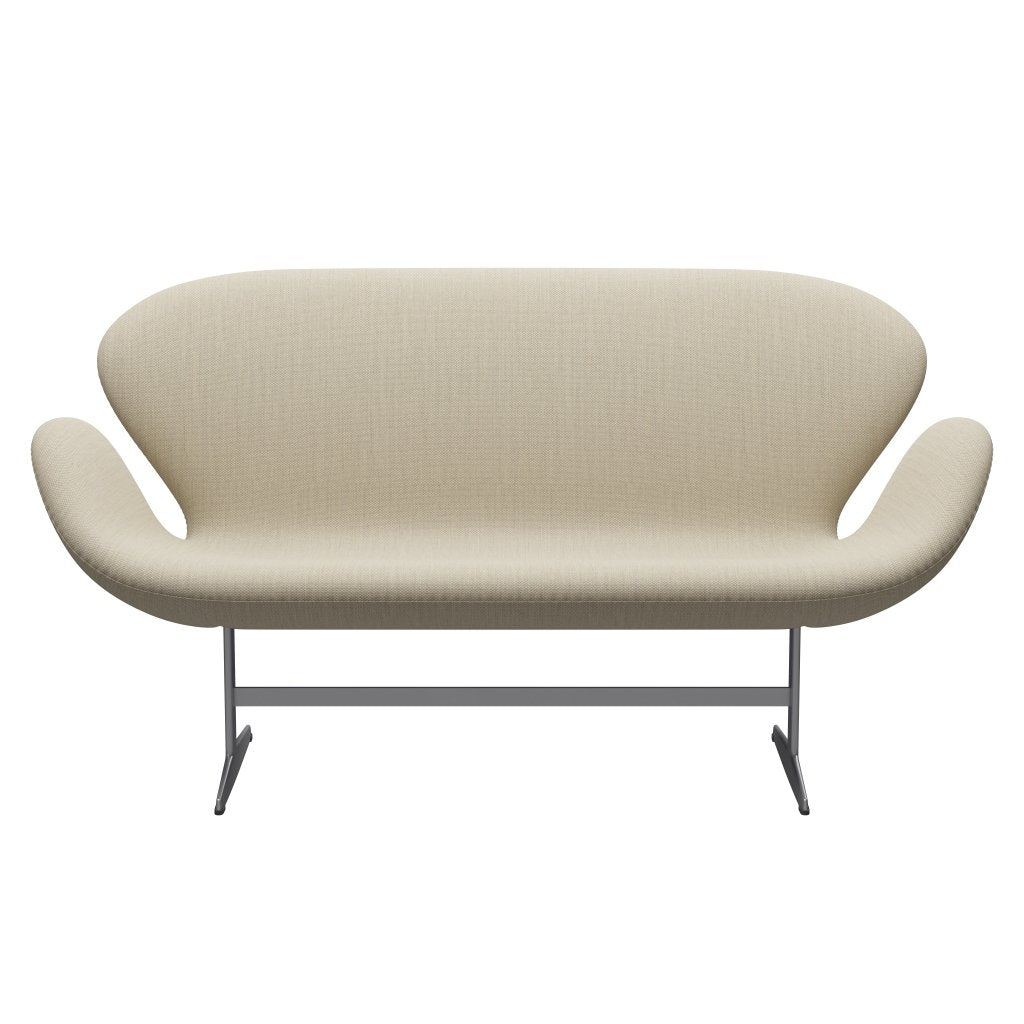 Fritz Hansen Swan Sofa 2 -Sitzer, silbergrau/fiord natürlicher Sand