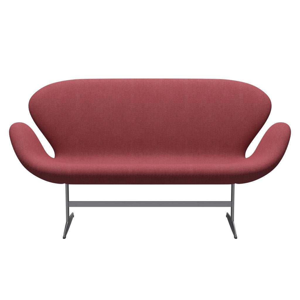 Fritz Hansen Swan Sofa 2 Seater, Silver Grey/Fiord Pink