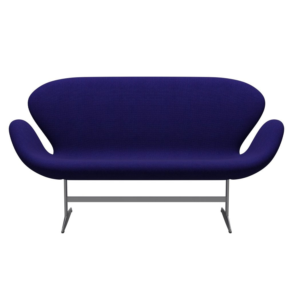 Fritz Hansen Swan Sofa 2 Seater, Silver Grey/Hallingdal Violet Dark