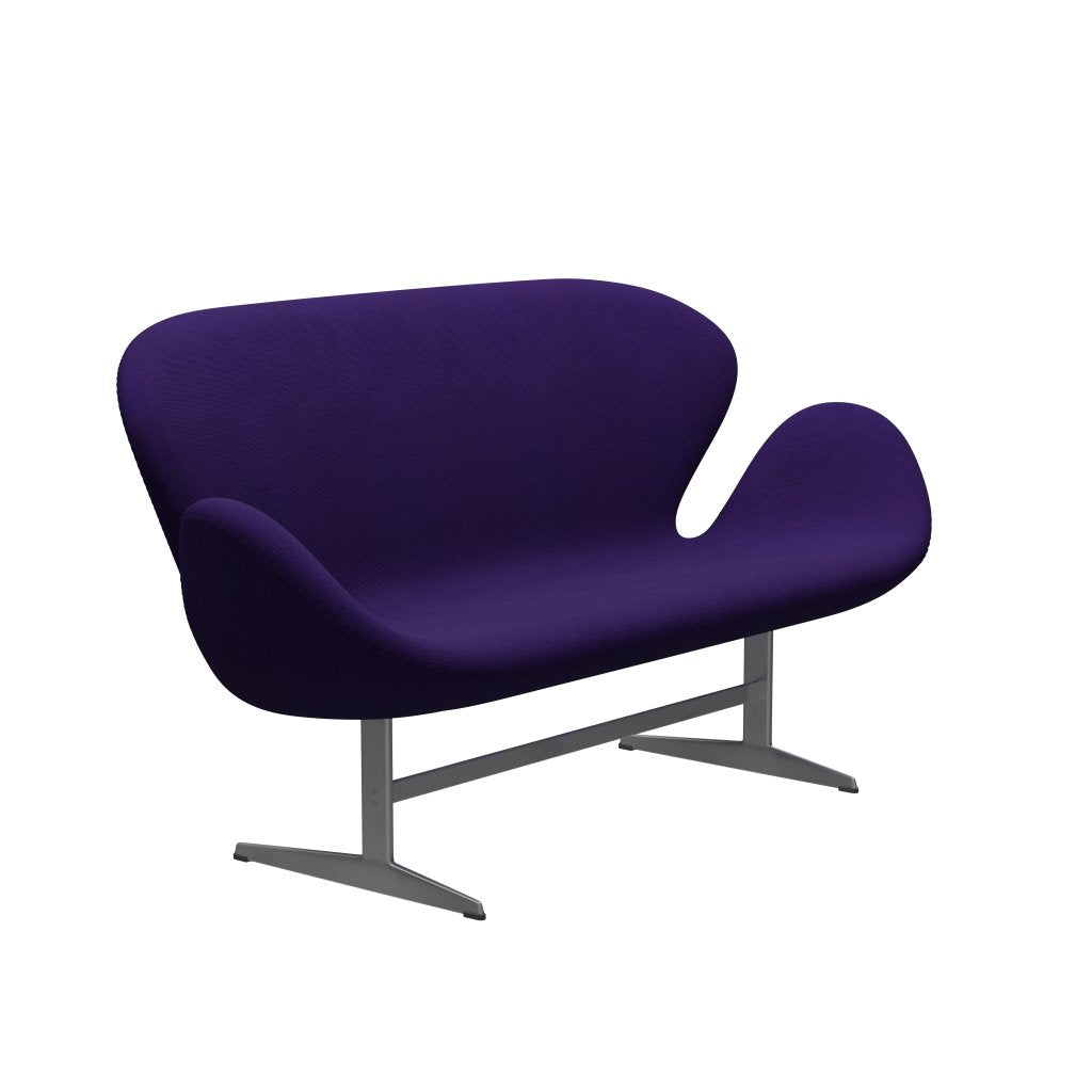 Fritz Hansen Swan Sofa 2 Seater, Silver Grey/Hallingdal Violet