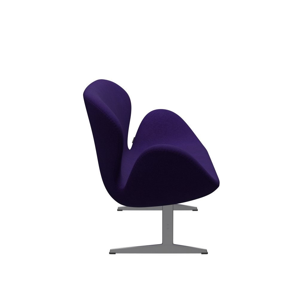 Fritz Hansen Swan Sofa 2 -sæder, sølvgrå/Hallingdal Violet