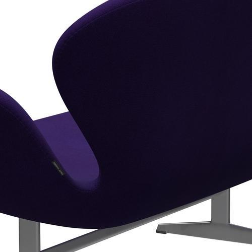 Fritz Hansen Swan Sofa 2 -sits, Silver Grey/Hallingdal Violet