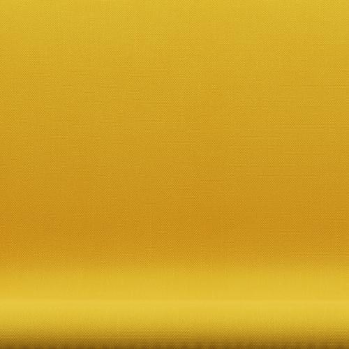 Fritz Hansen Swan Sofa 2 sæder, sølvgrå/stålcut gul