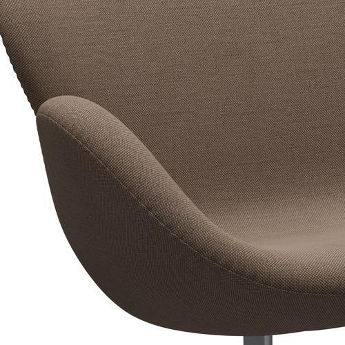 Fritz Hansen Swan Sofa 2 Sitzer, silbergrau/sunniva schokolade/braun