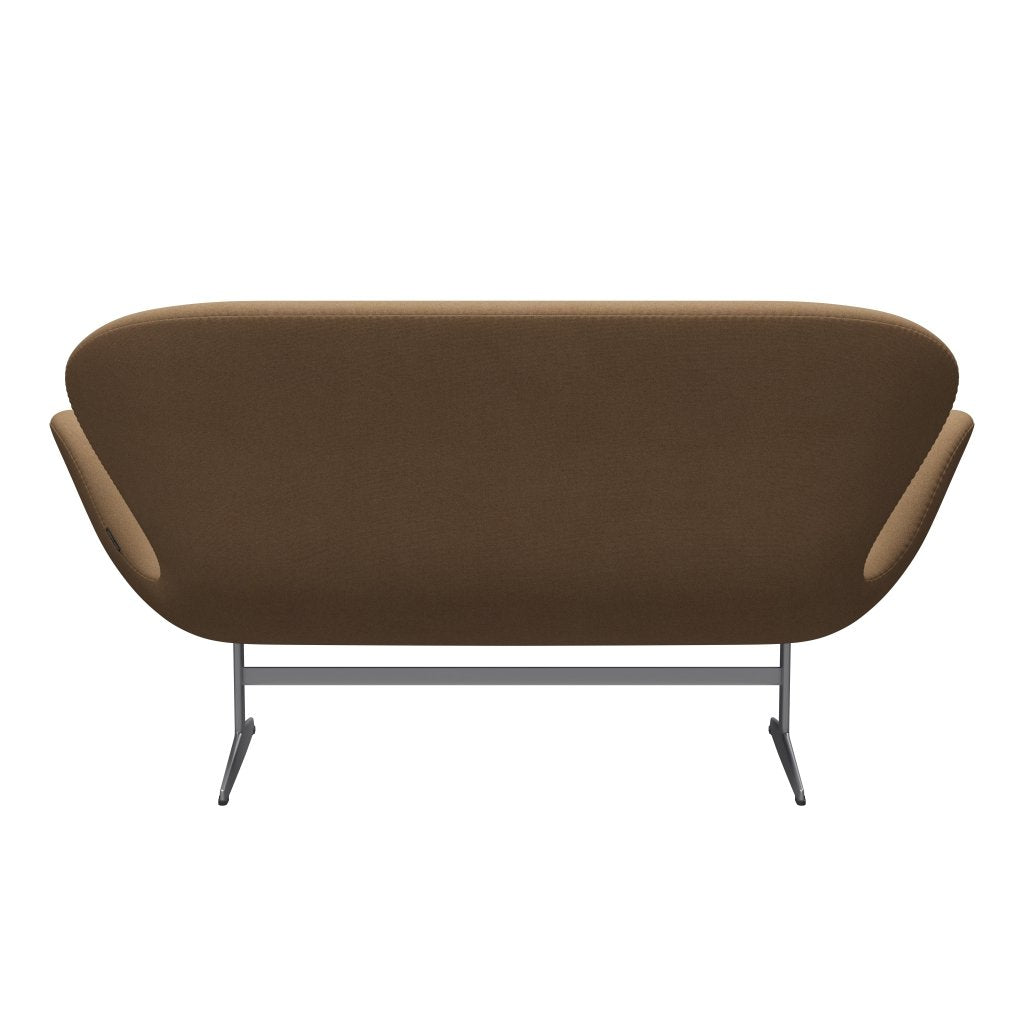 Fritz Hansen Swan canapé 2 places, chameau gris / tonus argenté