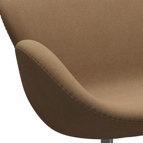 Fritz Hansen Swan Sofa 2 -Sitzer, Silbergrau/Tonuskamel