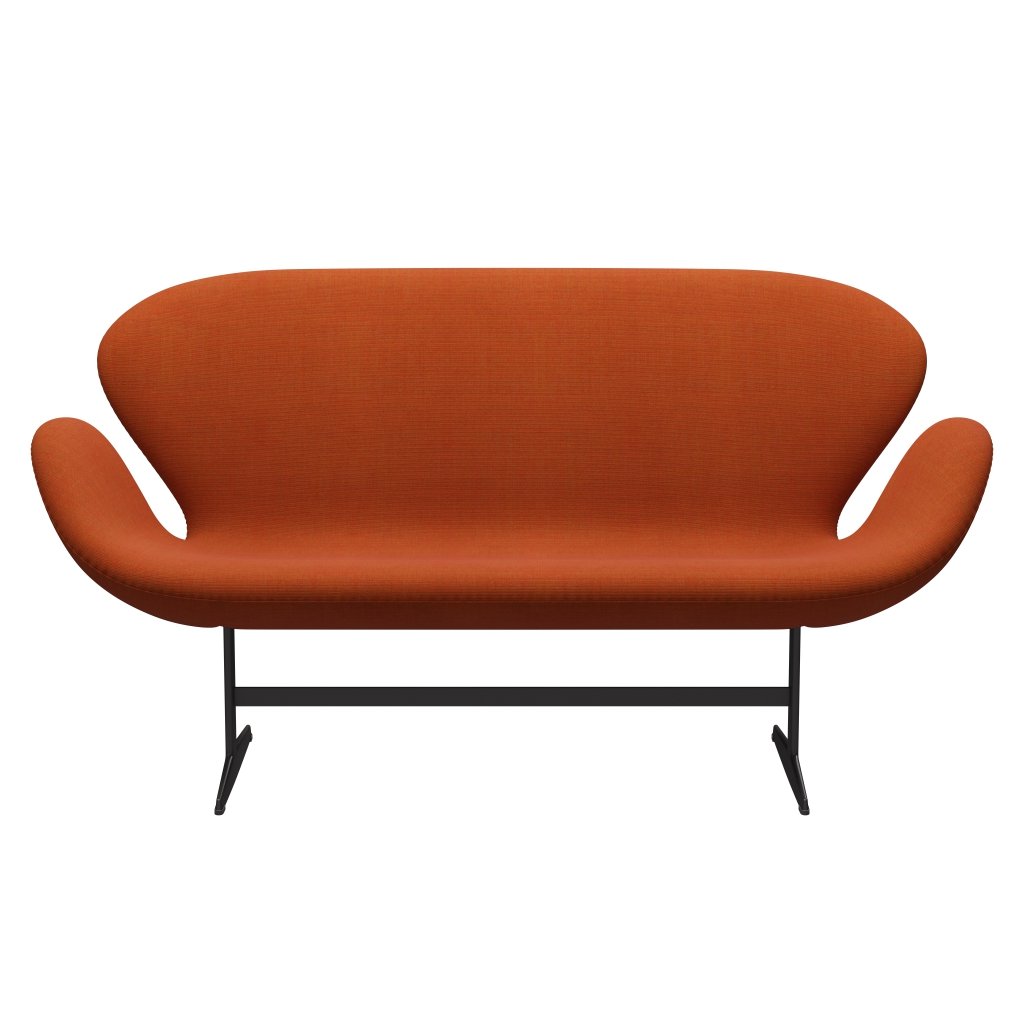 Fritz Hansen Swan Sofa 2 Seater, Warm Graphite/Canvas Orange