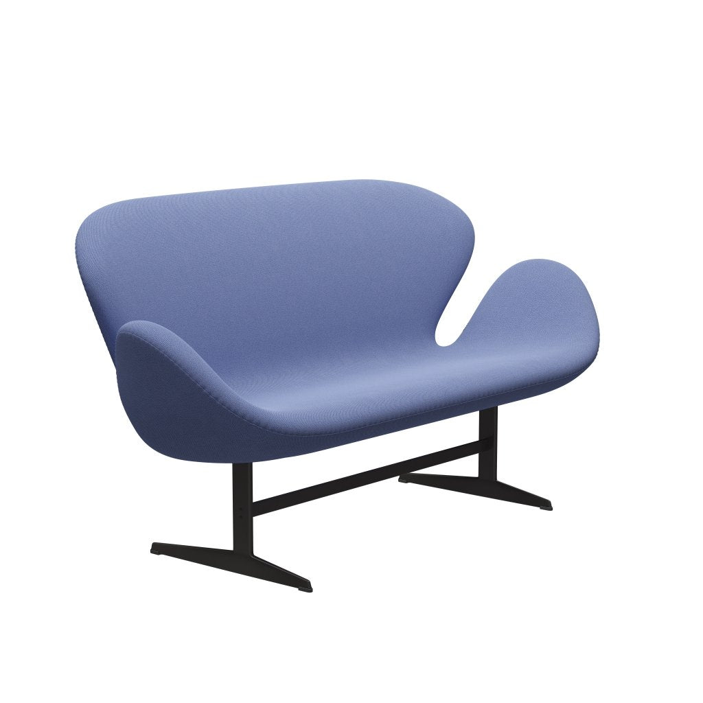 Fritz Hansen Swan Sofa 2 -Sitzer, warmes Graphit/einfangen hellblau (4901)