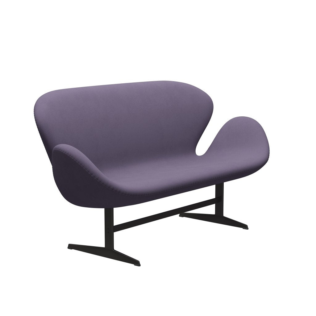 Fritz Hansen Swan Sofa 2 Sitzer, warmer Graphit/Komfort Violett