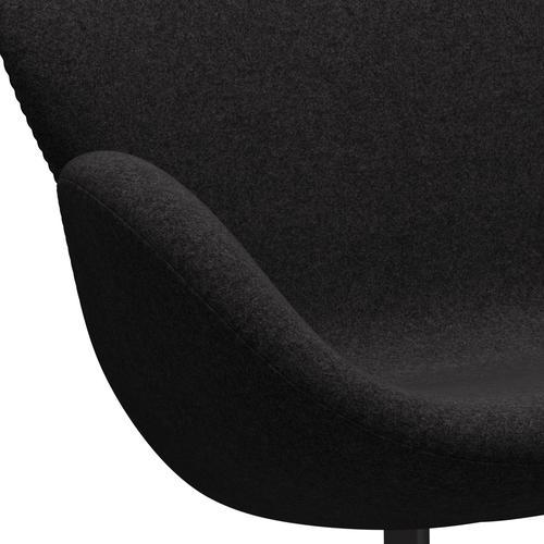 Fritz Hansen Swan Sofa 2 -sits, varm grafit/divina MD Dark Grey