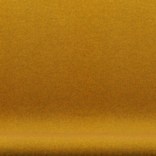 Fritz Hansen Swan Sofa 2 Seater, Warm Graphite/Divina Melange Ochre Yellow
