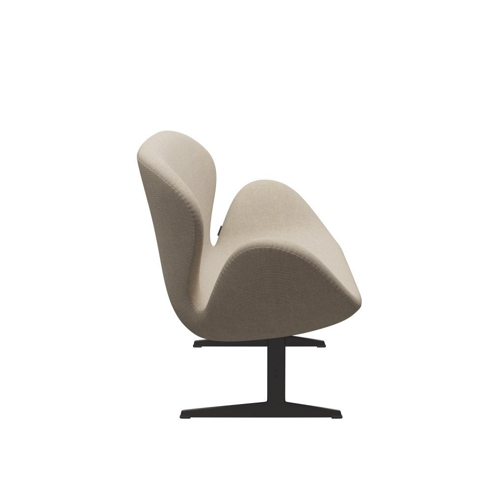 Fritz Hansen Swan canapé 2 places, graphite chaud / sable d'Hallingdal