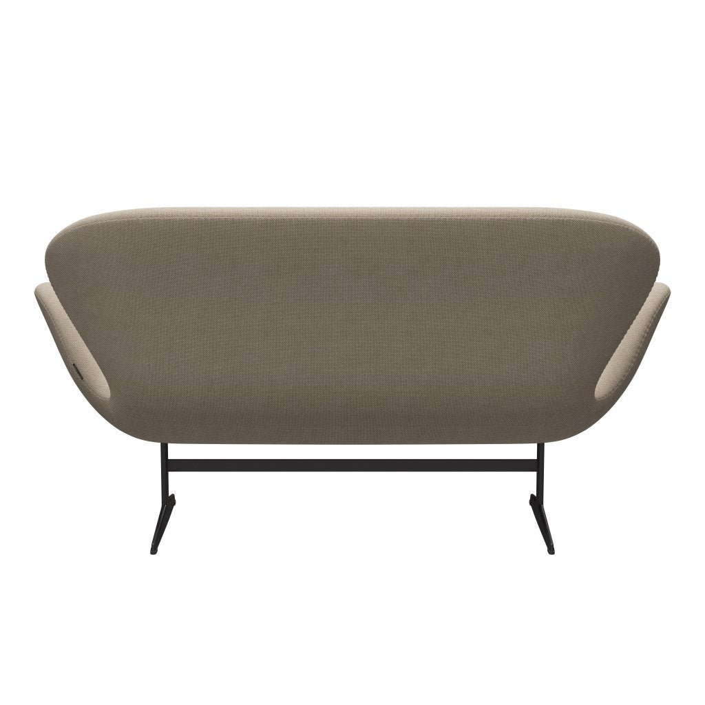 Fritz Hansen Swan Sofa 2 -Sitzer, warmer Graphit/Hallingdal -Sand