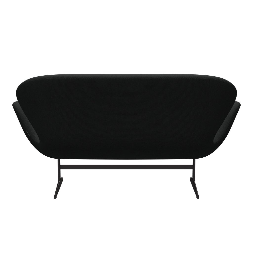 Fritz Hansen Swan Sofa 2 -Sitzer, warmer Graphit/Stahlkut dunkelbraun (380)