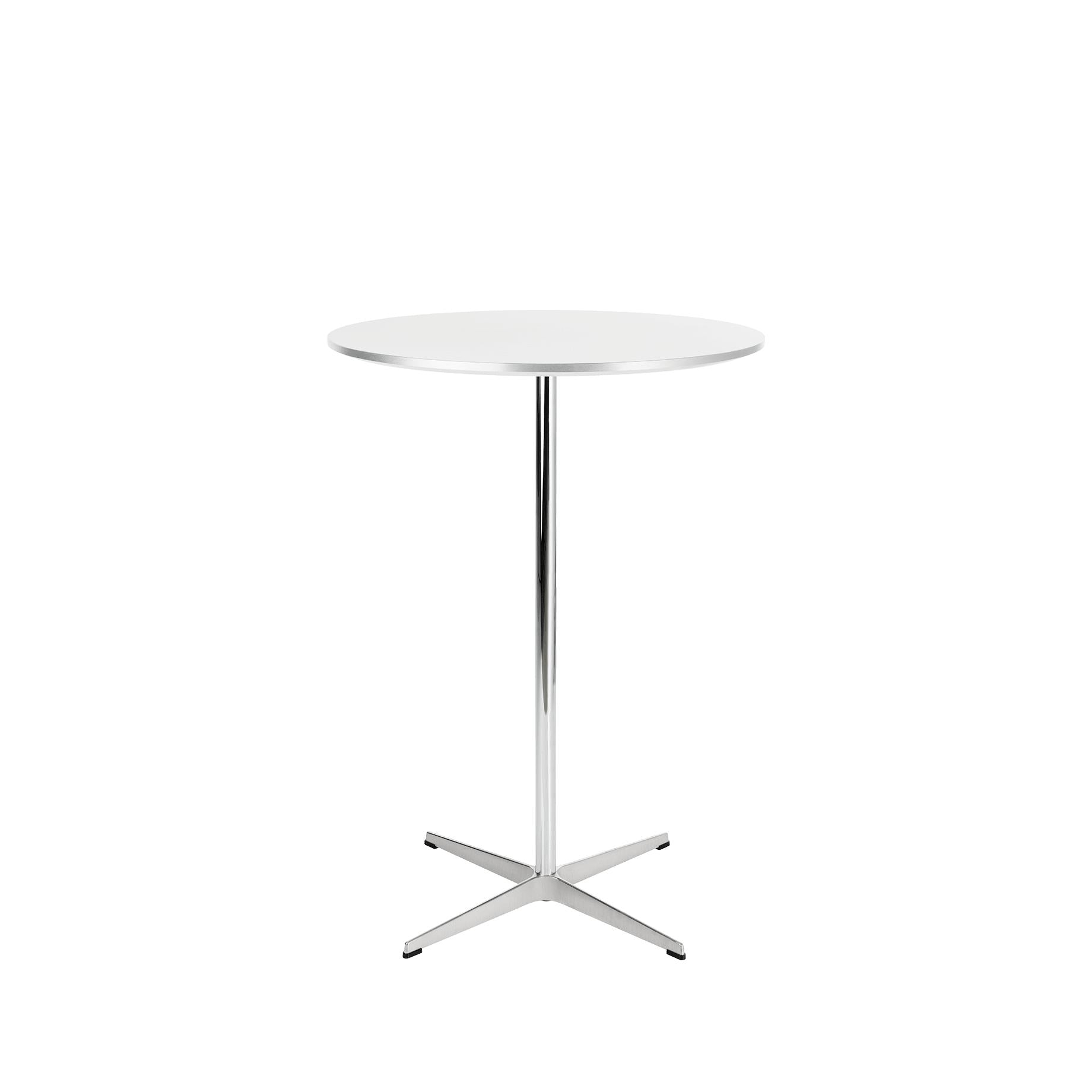 Fritz Hansen Circular Bar Table ø75 Cm, White Laminate