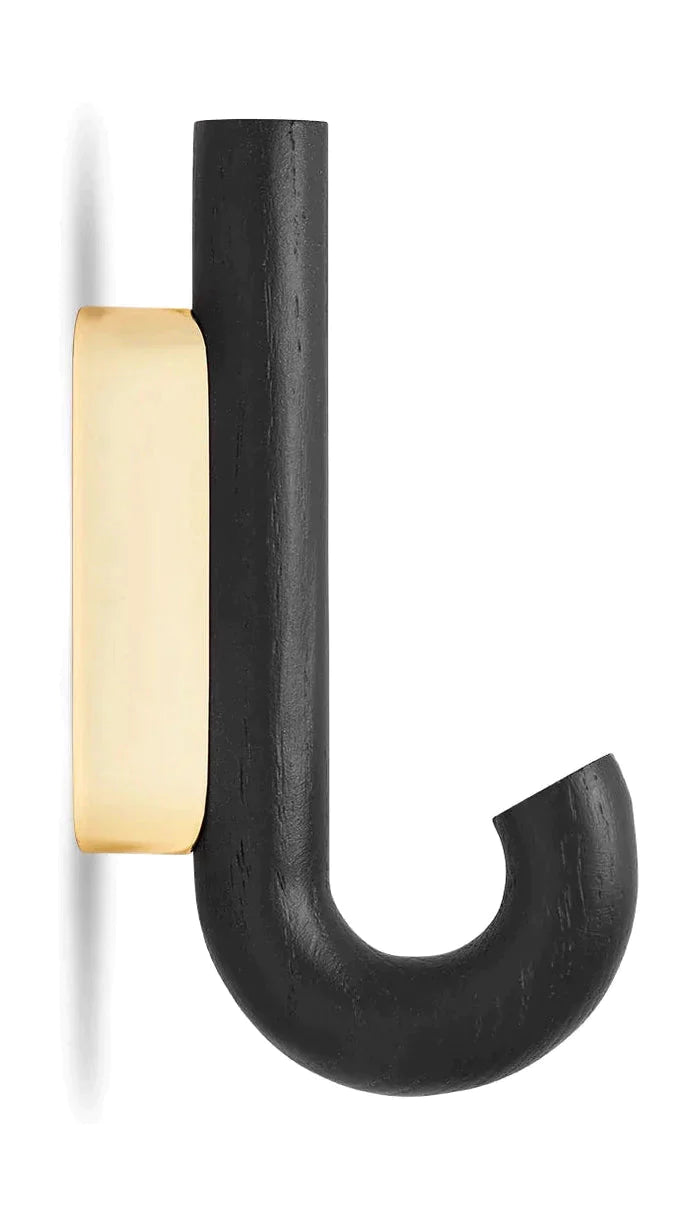 Gejst Hook Mini Hook, Black Oak / Brass