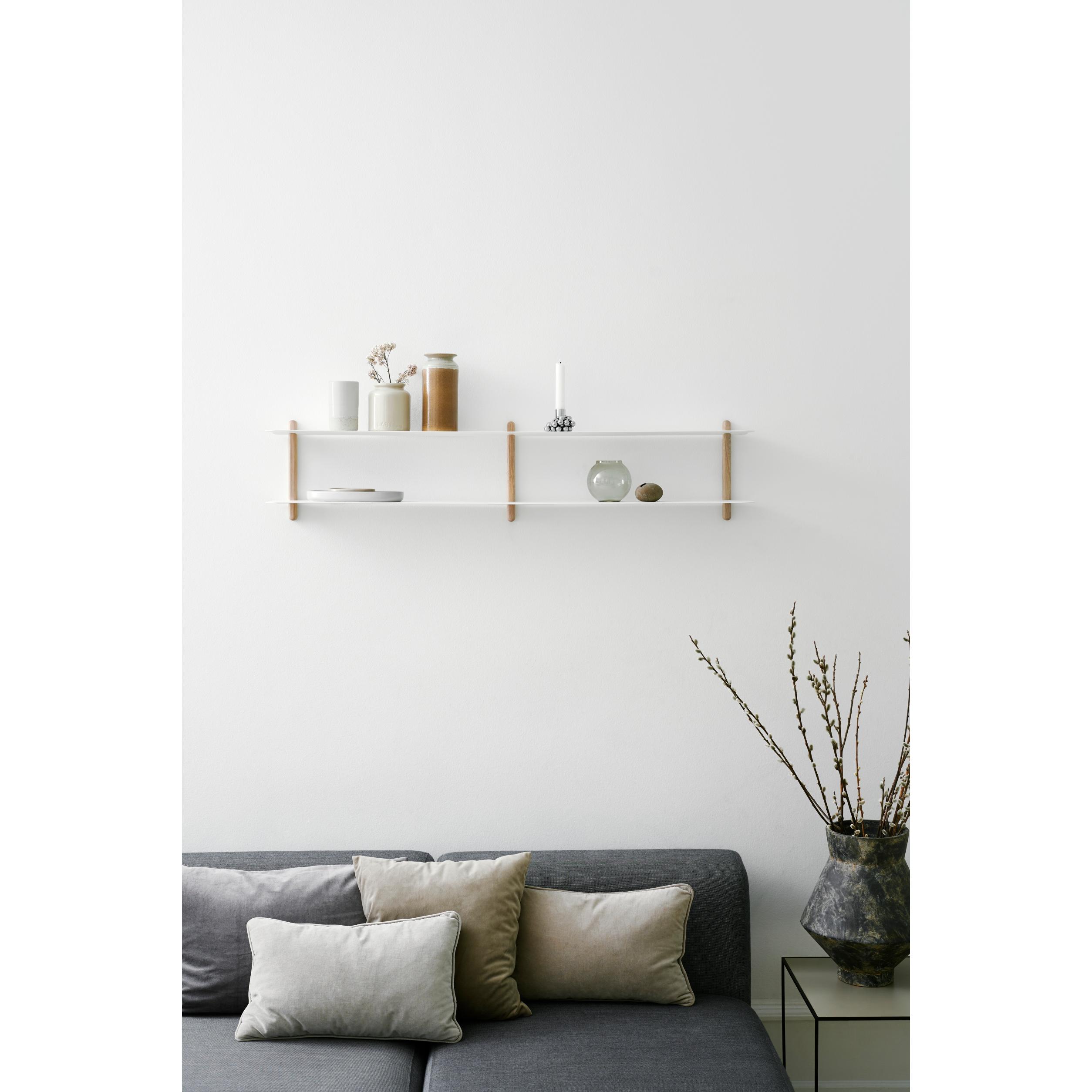 Gejst Nivo Shelf C Light Oak/White, 25 cm