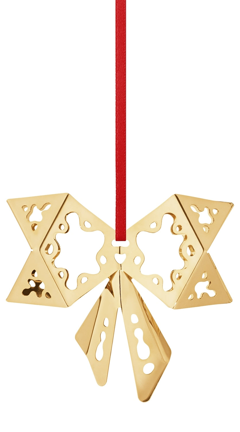 Georg Jensen Christmas Ornament Set, Bow & Top Bag