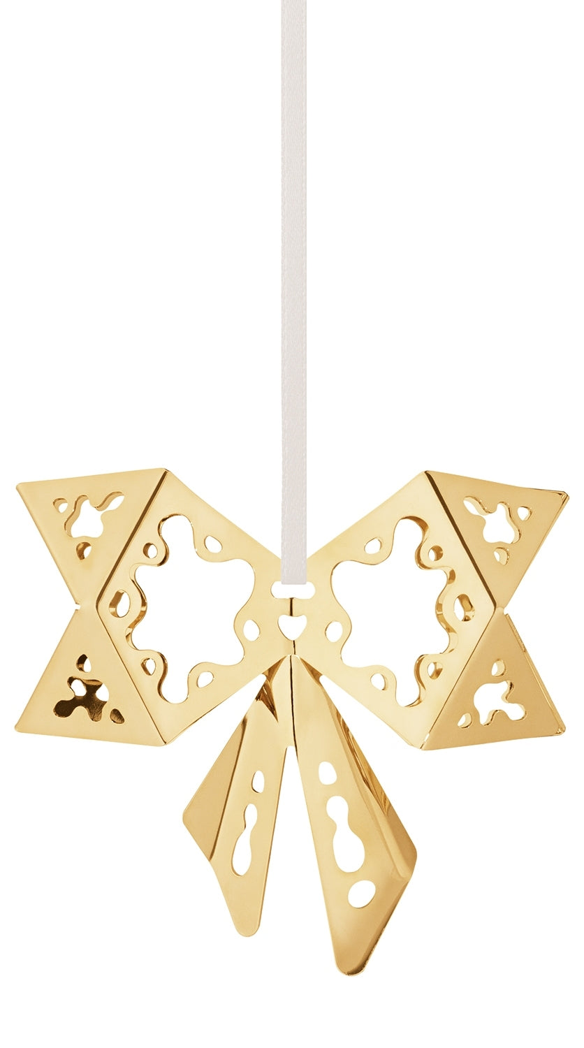 Georg Jensen Christmas Ornament Set, Bow & Top -Tasche