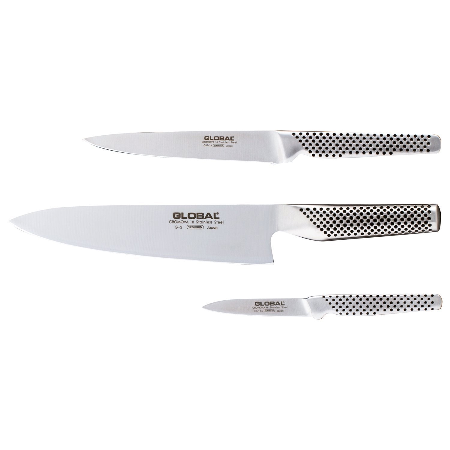 Global G 21524 Knife Set, 3 Pcs.