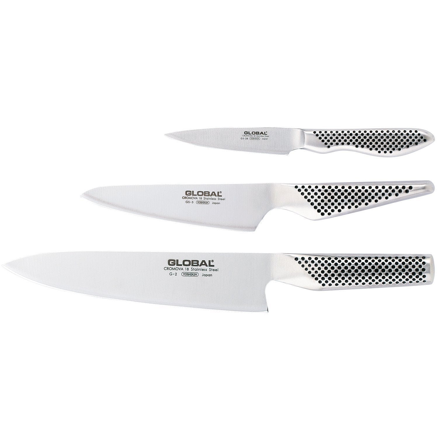 Global G 2338 Knife Set, 3 PC.