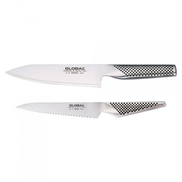 Global G 5814 R Knife Set, 2 Pcs.