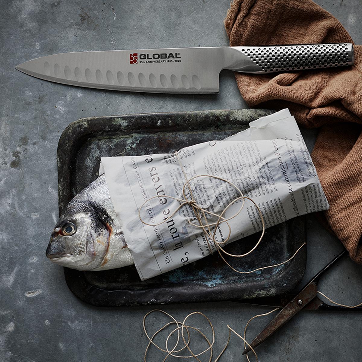 Global G 96/An Knife de Chef, Kullenschliff