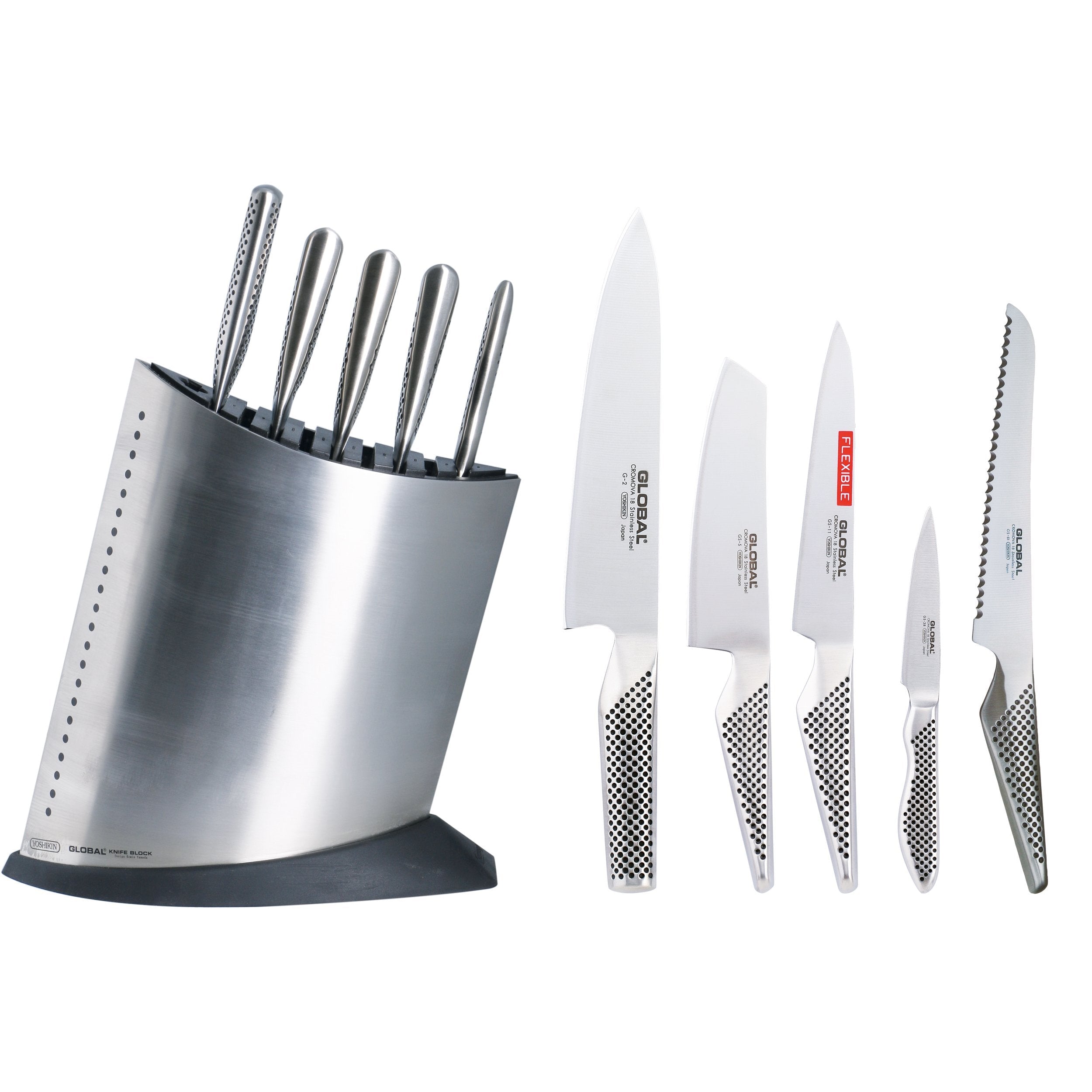 Global Gkb 52/St Knife Block Set 6 Piece