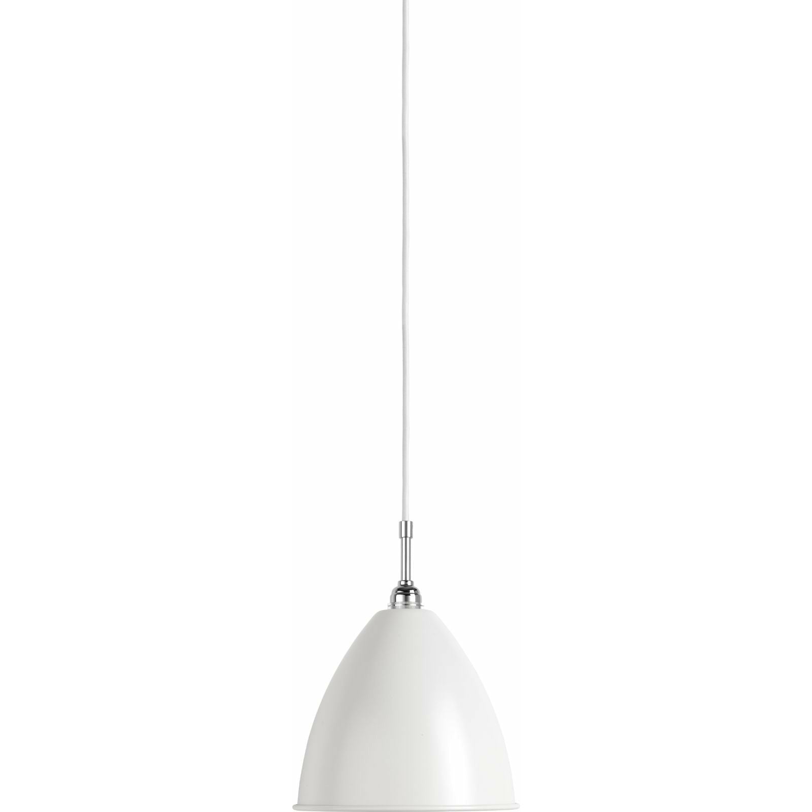 Gubi BL9 hanger lamp chroom base zachte witte semi mat, Ø21 cm