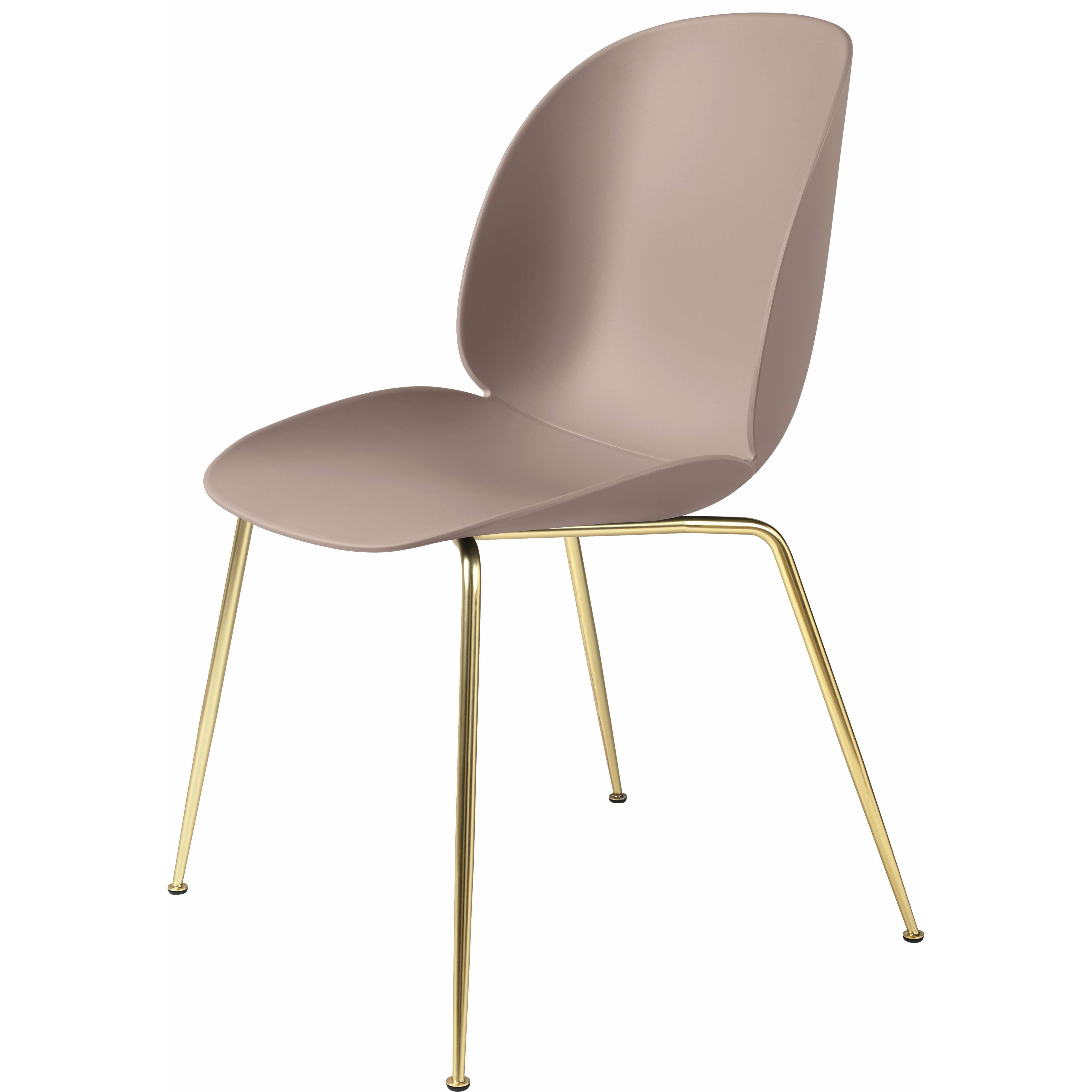 Gubi Beetle Dining Chair Ocolsted Conical Base 4 PCS. Semi matt bas rosa