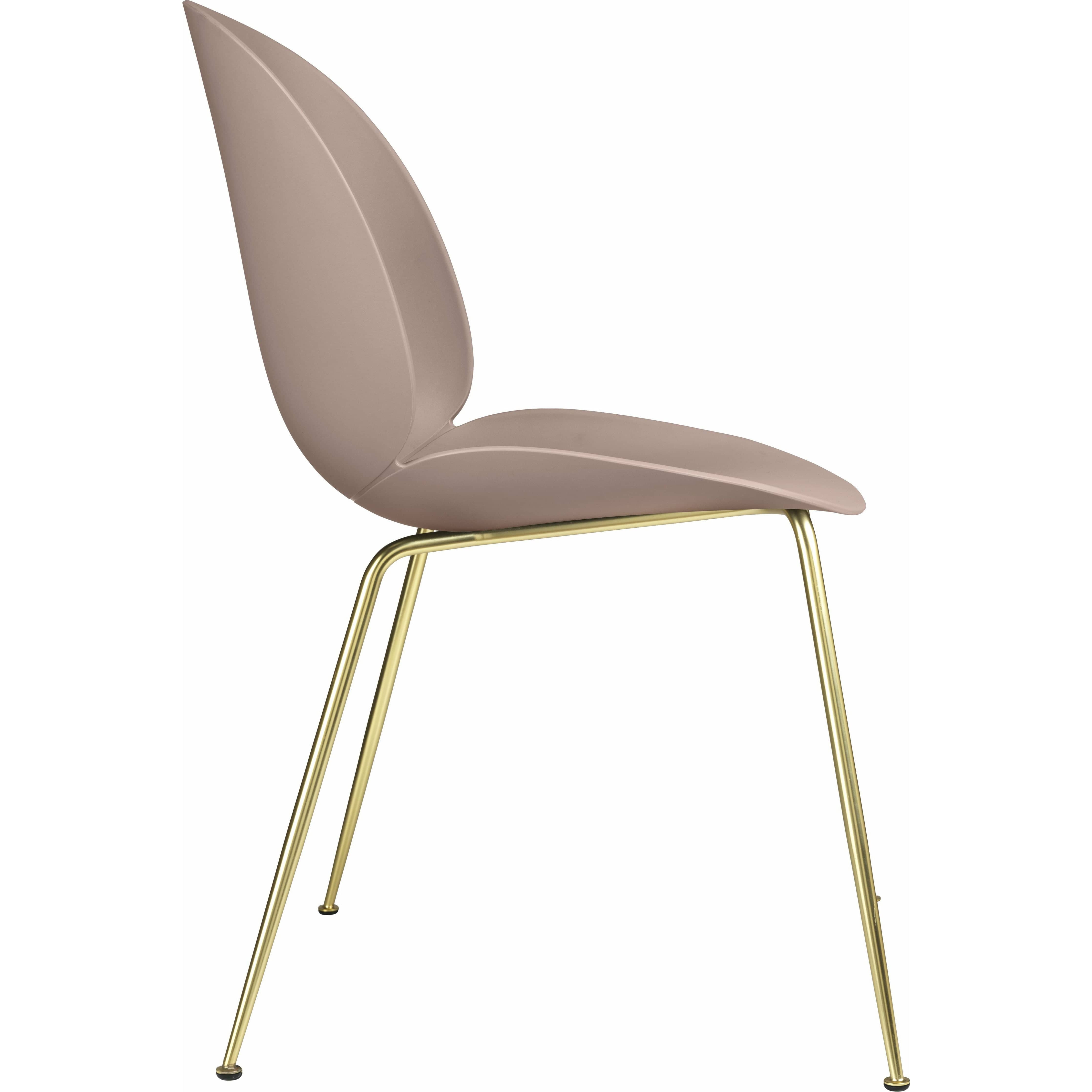 Gubi Beetle Dining Chair Unupholstered Conical Base 4 Pcs. Semi Matt Base Pink
