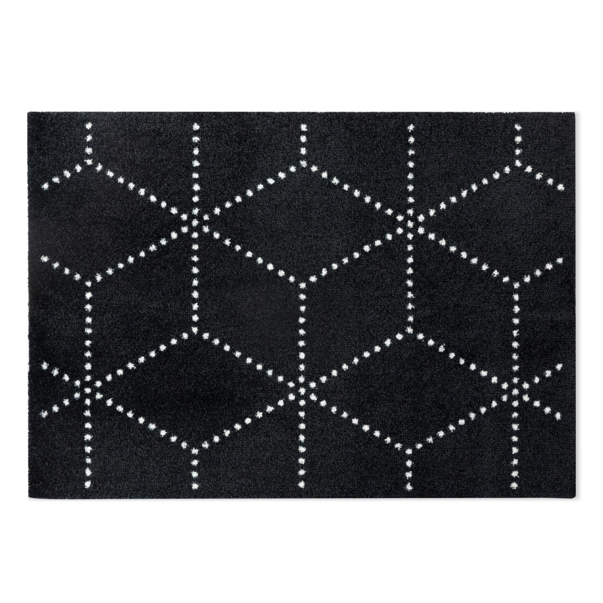 HEYMAT DOORMAT HAGL BLACK, 85x115cm