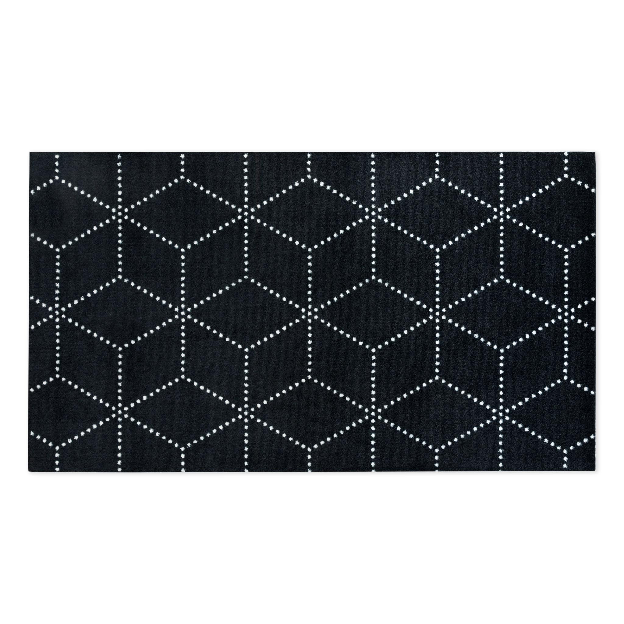 HEYMAT DOORMAT HAGL BLACK, 85X150CM