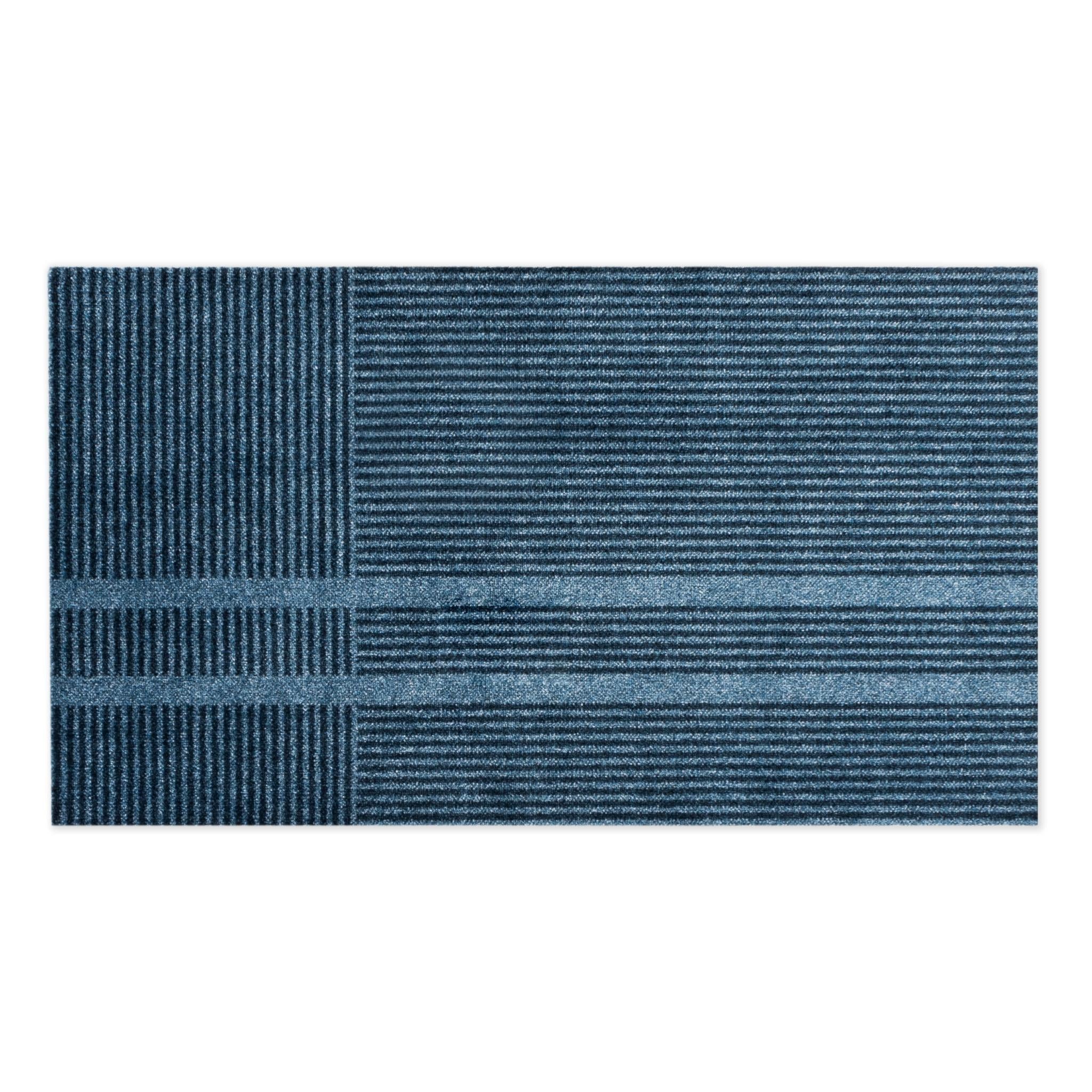 HEYMAT DOORMAT Løype Stormy Blue, 85x150cm