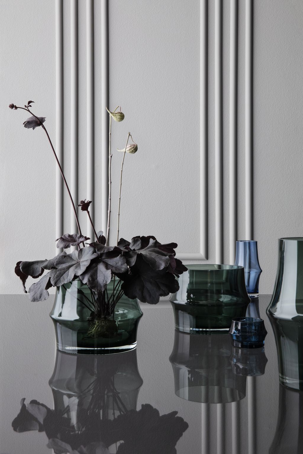 Holmegaard Arc Vase H21 cm, mörkgrön