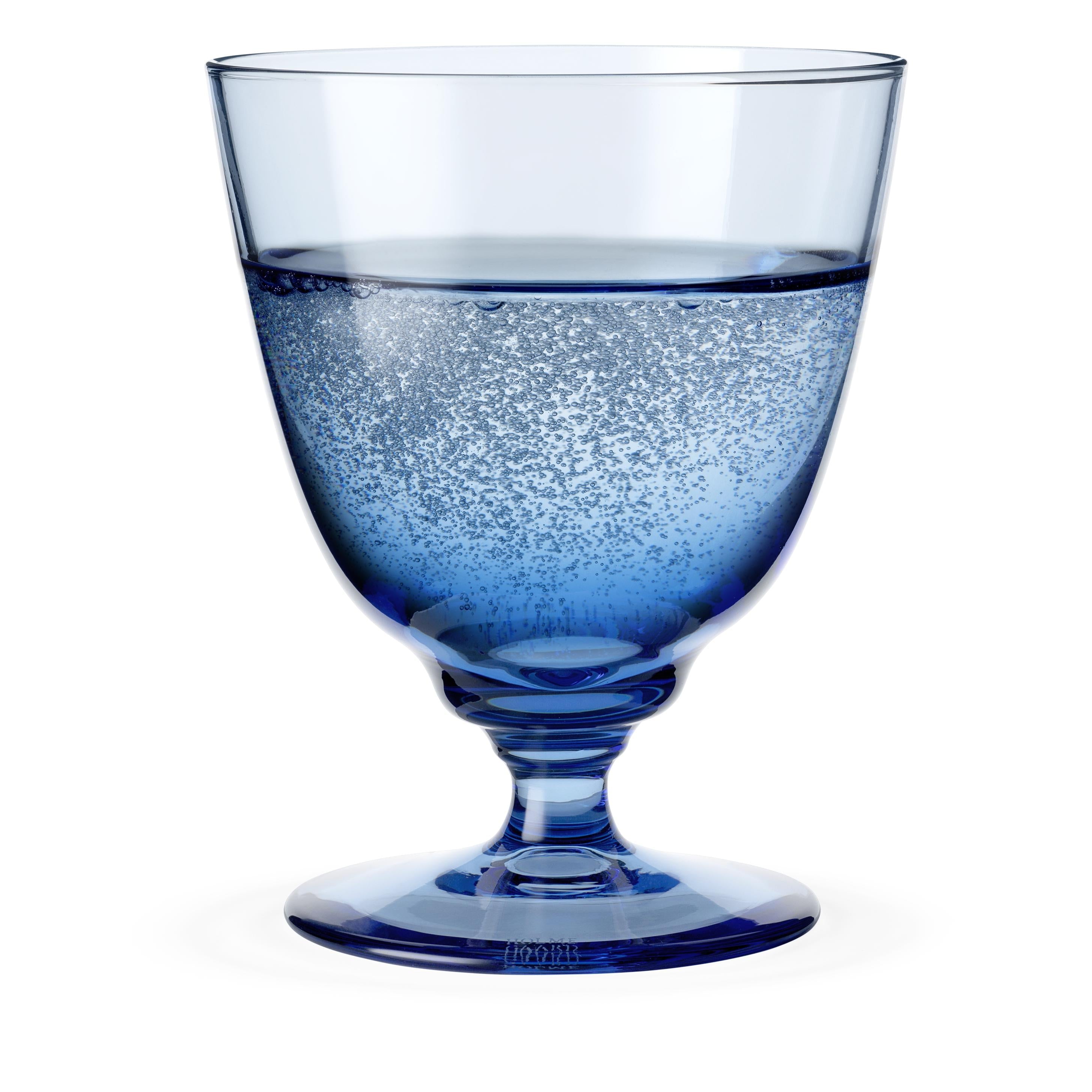 Holmegaard Flow Goblet Glas 35 Cl, Blå