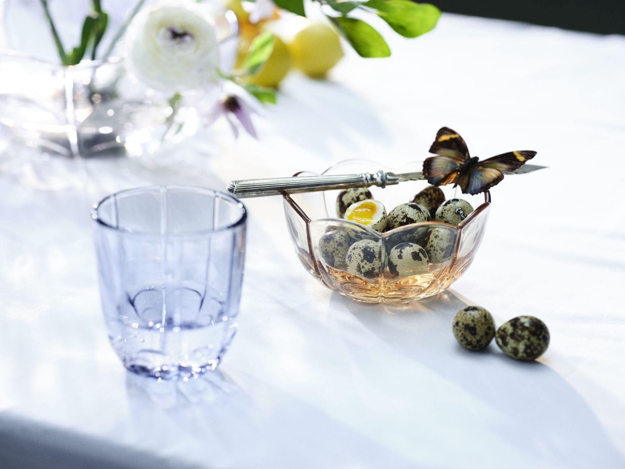 Holmegaard Lily Water Glass Set på 2 320 ml, blå