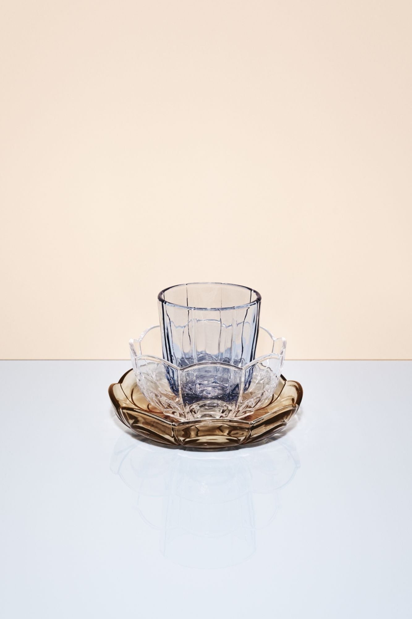 Holmegaard Lily Wasserglas Set von 2 320 ml, blau
