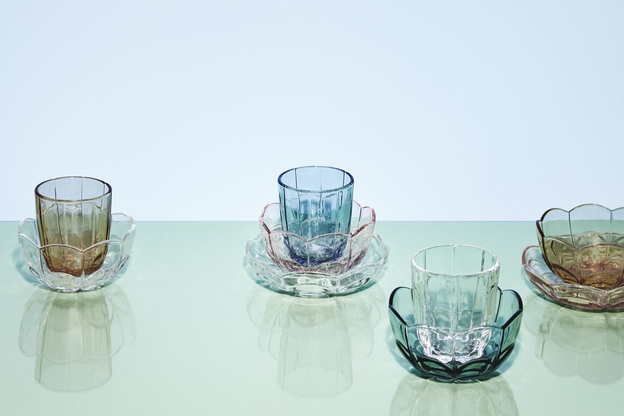 Holmegaard Lily Water Glass Set av 2 320 ml, blå