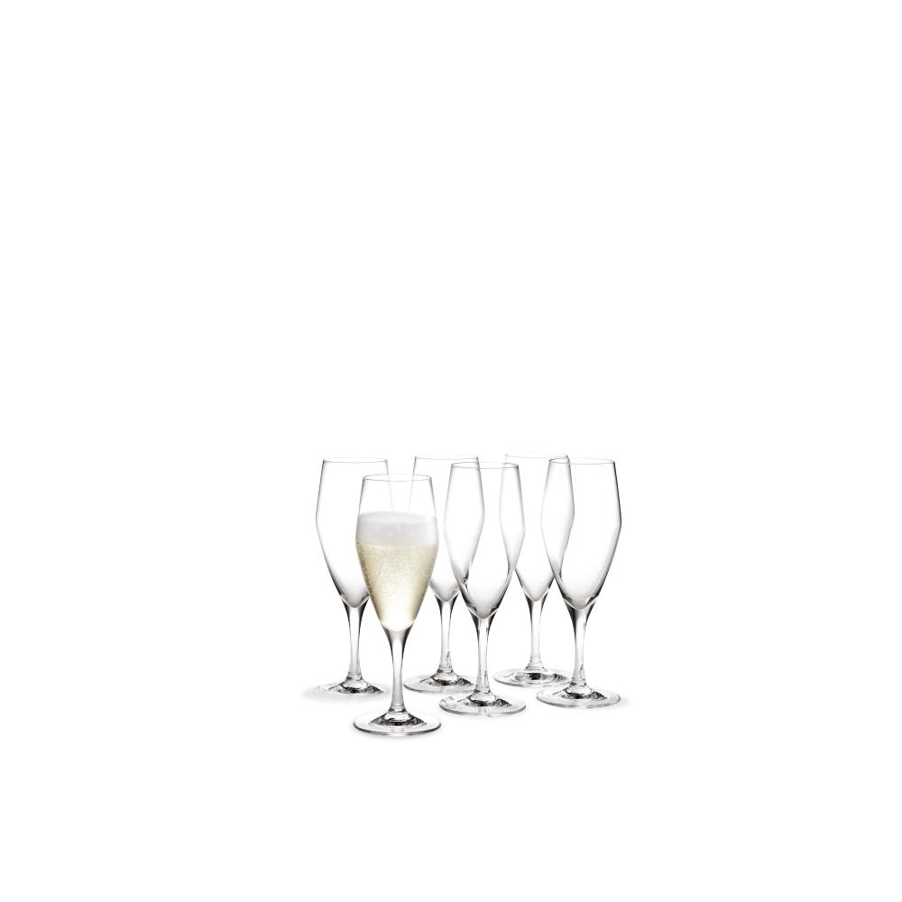 Holmegaard Perfection Champagne Glass, 6 pc's.