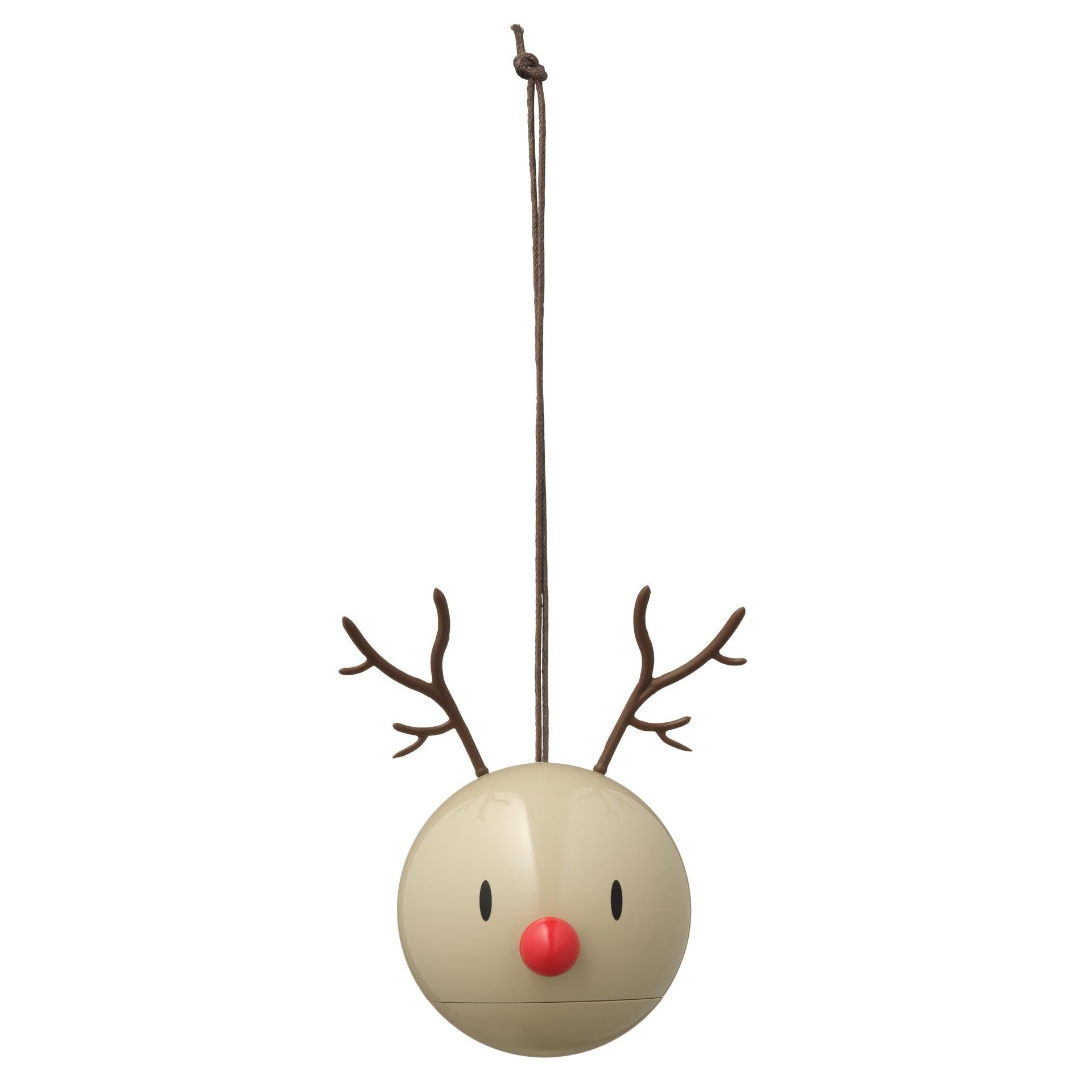 Hoptimist Christmas Bauble Reindeer Brown, 2 st.