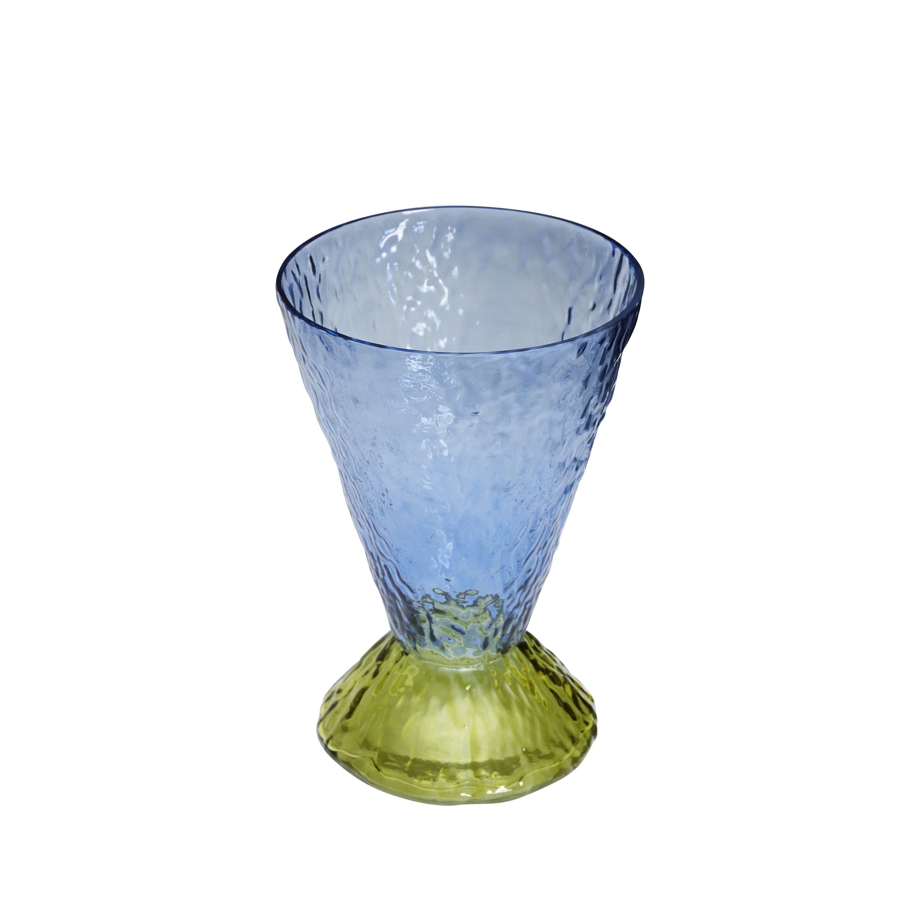 Hübsch Abyss Vase, Light Blue/Olive