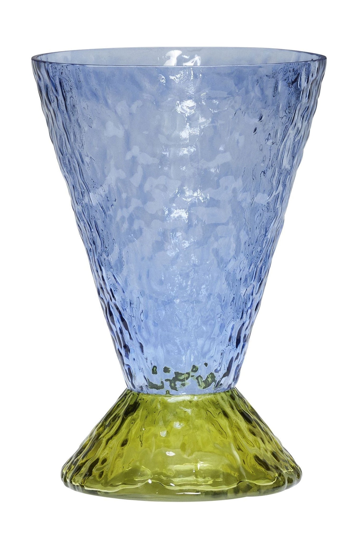 Hübsch Abyss Vase, hellblau/Olive