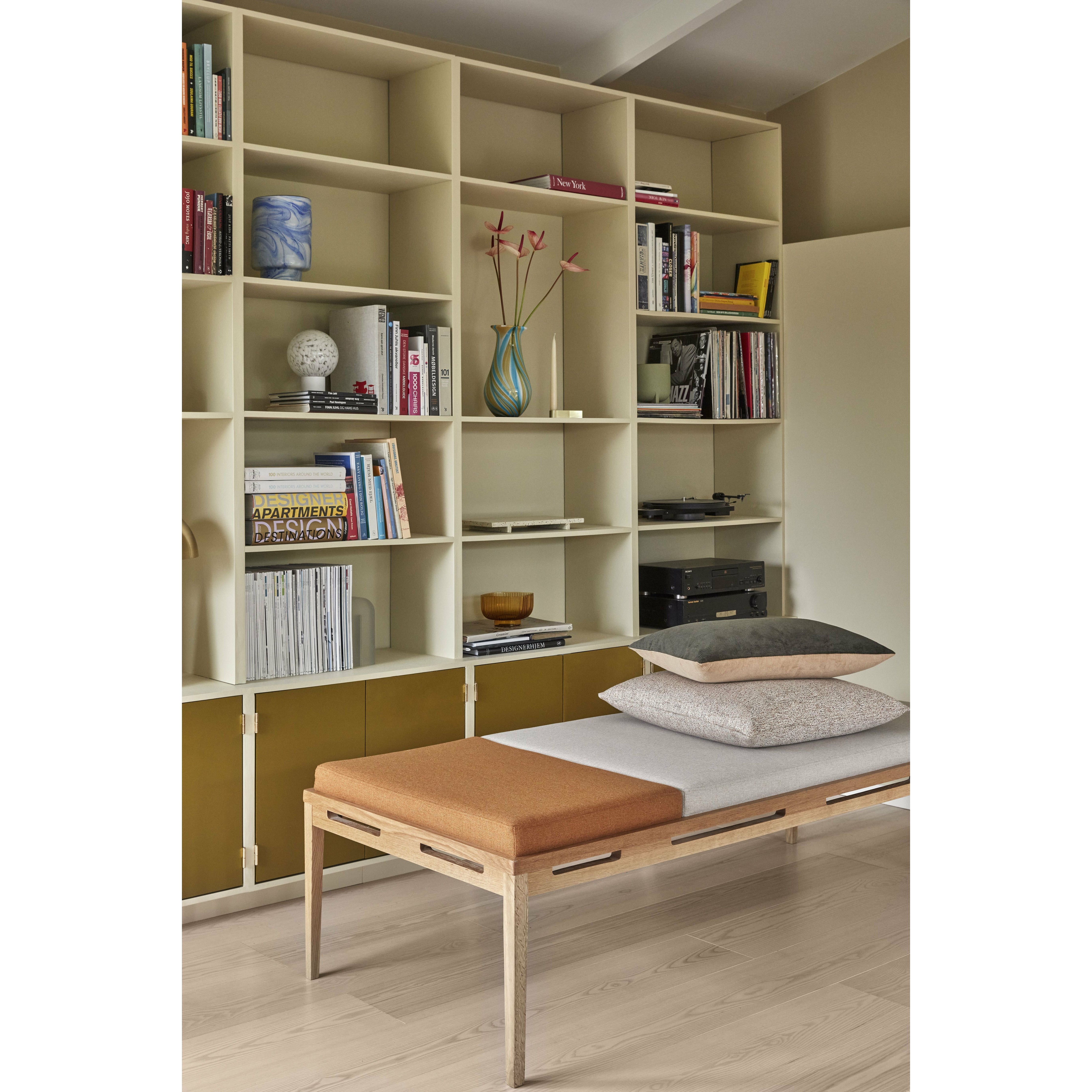 Hübsch Amber Daybed Oak /tela beige /naranja