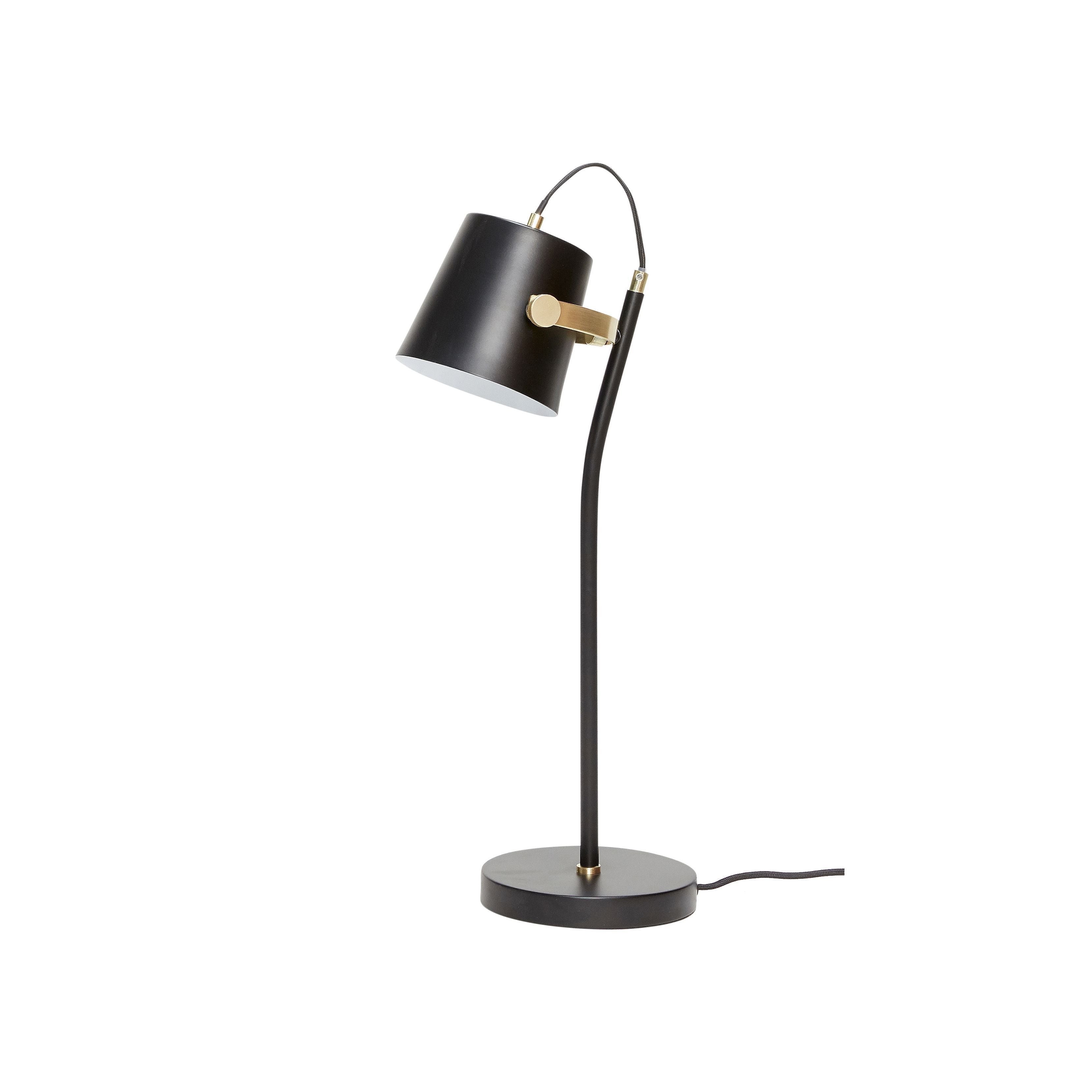 Hübsch Arkitekt bordlampe Metal sort/messing