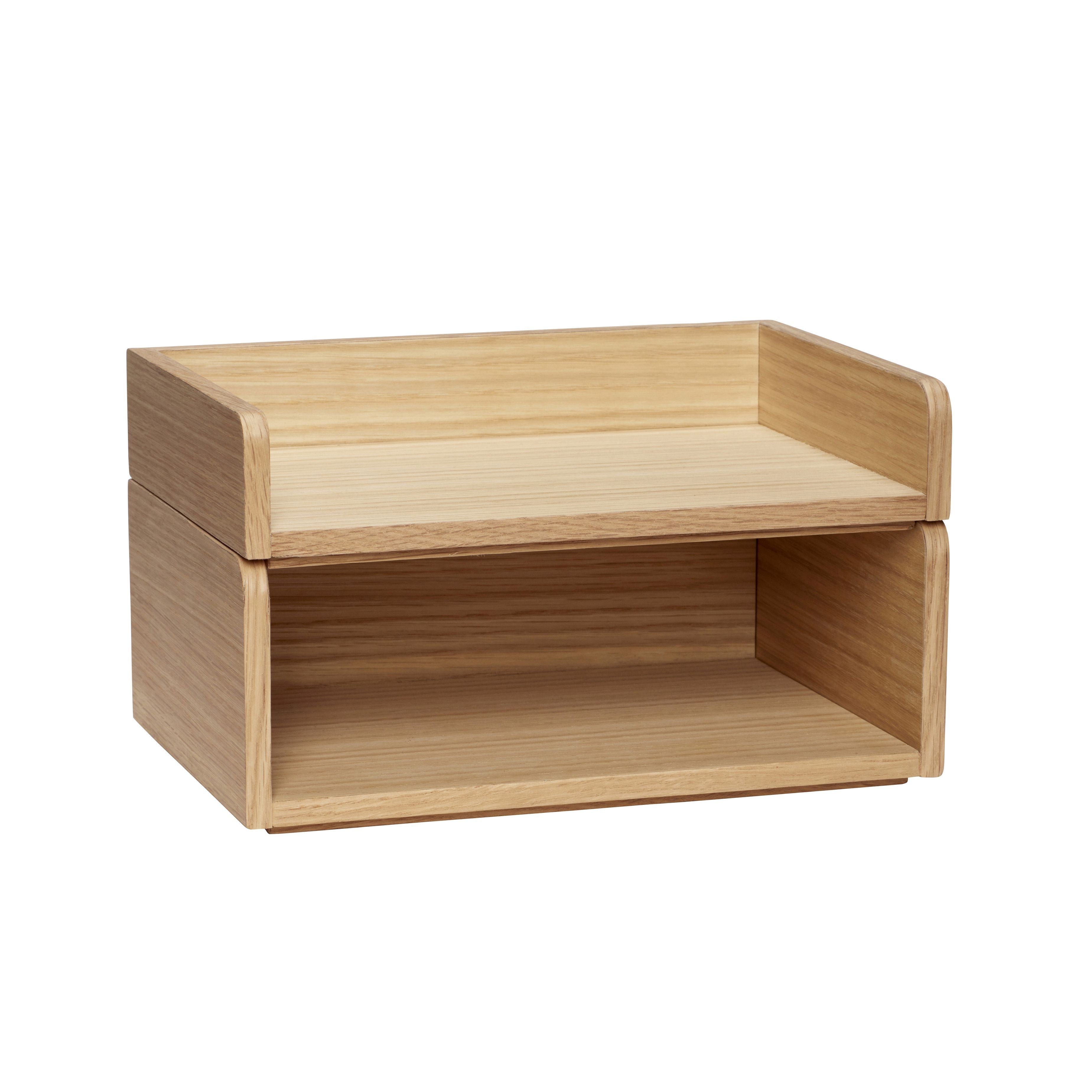 Hübsch Archive Organizer Oak FSC Natural Set of 2