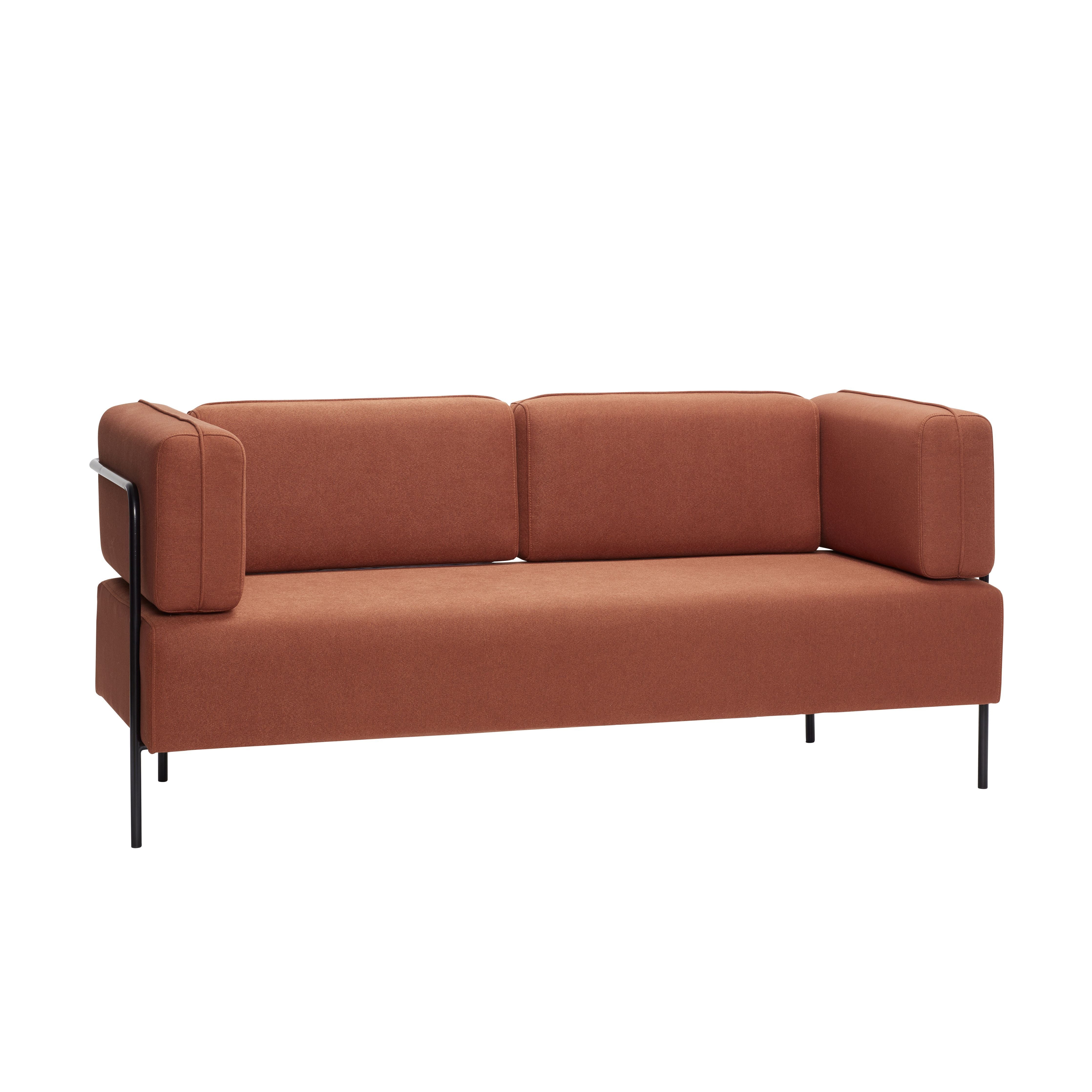 Hübsch Block Sofa Polyester/Metal Brown/Black