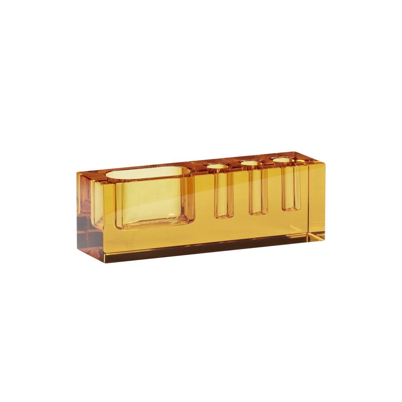 Hübsch Blok Desk Organizer Crystal Amber