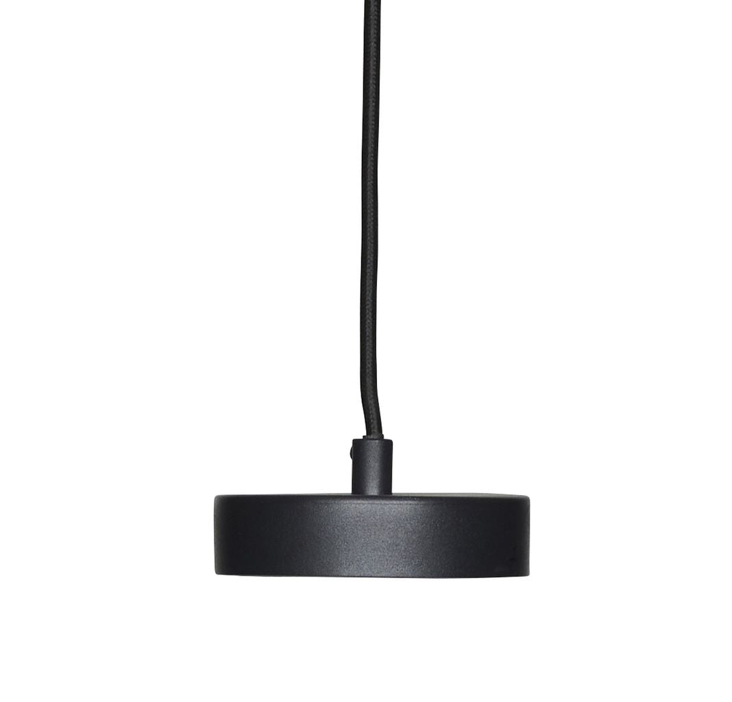 Hübsch Chand Oval Ceiling Lamp, Black/Natural